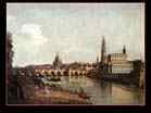BELLOTTO, Bernardo | Paintings in Vienna (1759-1761) and Warsaw (from 1766) | View of Dresden from the Right Bank of the Elbe with the Augustus Bridge | 1748 | Oil on canvas, 133 x 237 cm | Gem�ldegalerie, Dresden